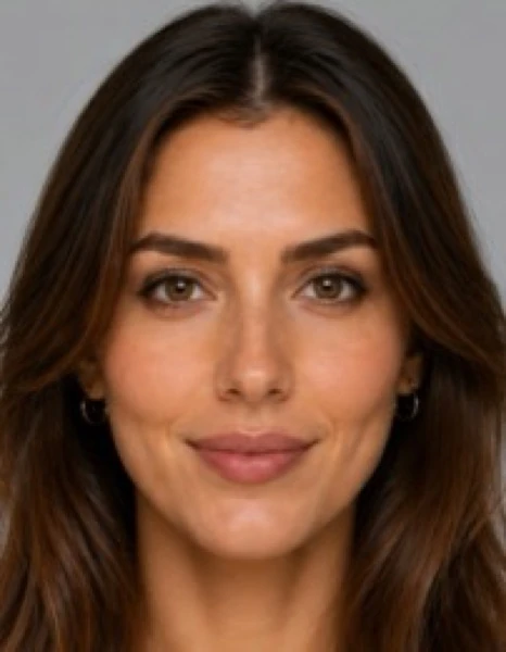 The finished passport photo, checked against the stored criteria